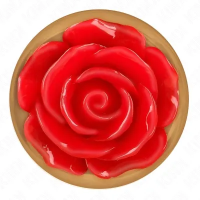 Rosa Goldener Analstecker Mit Roter Rose S – Kink