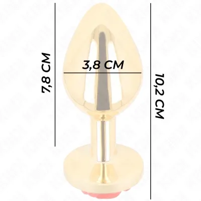 Plug Anal Gold Rose Red L – Kink