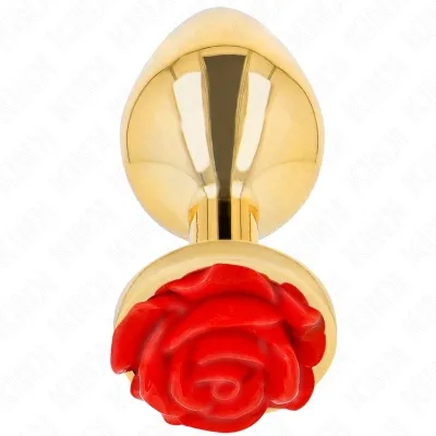 Plug Anal Gold Rose Red L – Kink