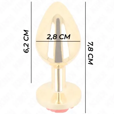 Plug Anal Gold Rose Red S – Kink