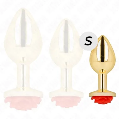 Plug Anal Gold Rose Red S – Kink