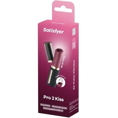 Pro 2 Kiss Wave Clitoral Stimulator Garnet / Black | Satisfyer