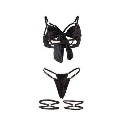 Bh-Set Mit Verstellbarer Schwarzer Schleife S/M – Subblime
