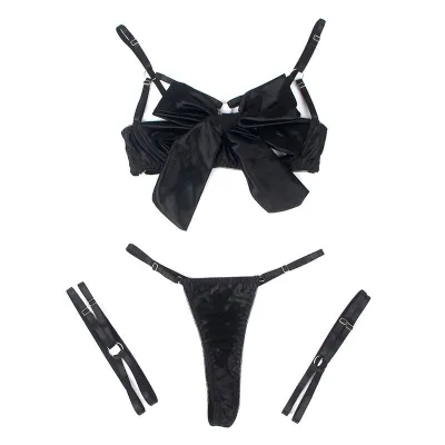 Bra Set with Adjustable Black Bow L/XL – Subblime