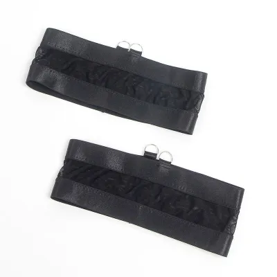 Schwarzer Bondage-Bh Mit Strumpfband-Set S/M – Subblime