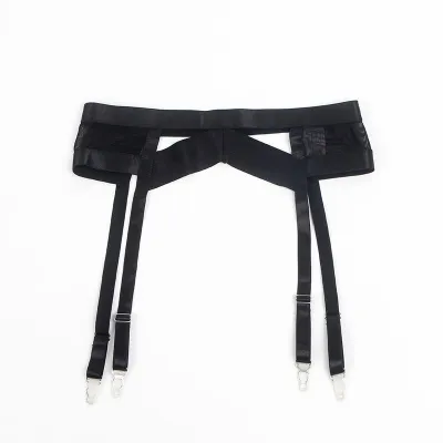 Black Bondage Bra with Garter Set L/XL – Subblime