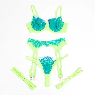 Bra Set Green and Blue S/M – Subblime