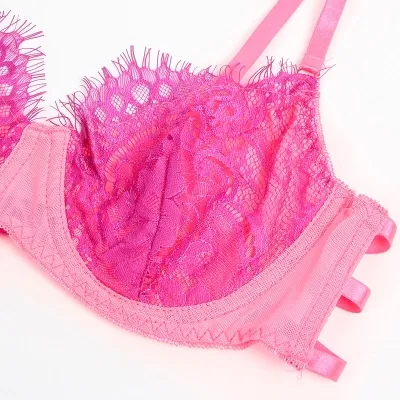 Bh-Set Mit Spitze Rosa Und Lila S/M – Subblime