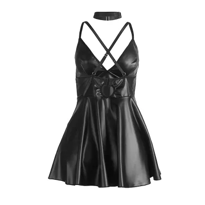 Dress with Black Leather Straps S/M – Subblime