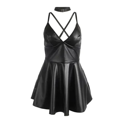 Dress with Black Leather Straps S/M – Subblime