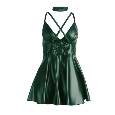 Dress with Green Leather Straps L/XL – Subblime
