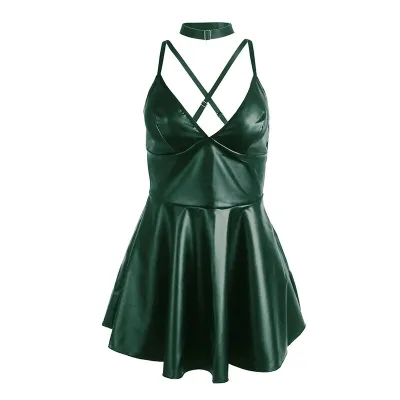 Dress with Green Leather Straps L/XL – Subblime