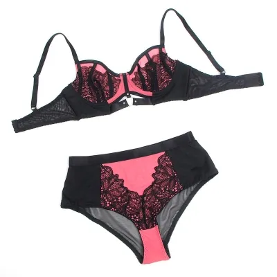 Pink Patent Leather Mesh Zipper Bra Set L/Xl – Sublime