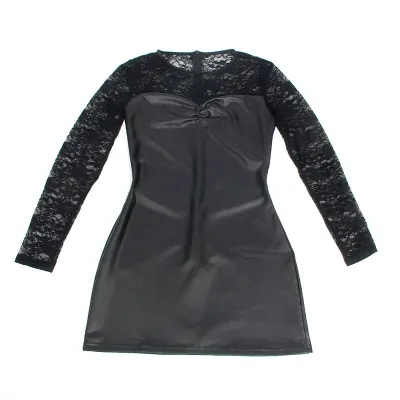 Long-sleeved dress with black lace L/XL – Subblime