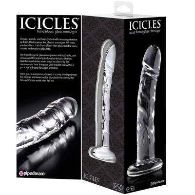 Nr. 62 Handgeblasener Glasdildo | Icicles