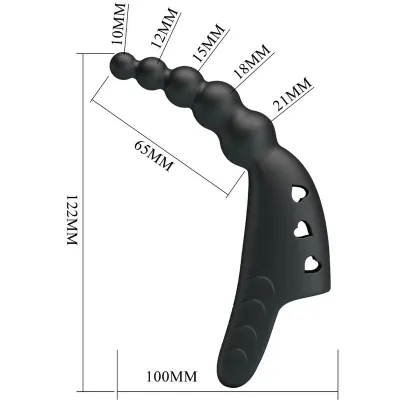 Jordin Finger Vibrator 10 Modes Black | Pretty Love