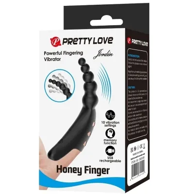 Jordin Finger Vibrator 10 Modes Black | Pretty Love