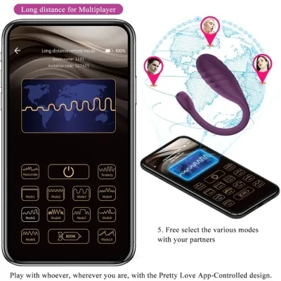 Leviathan App-Controlled Vibrator Purple | Pretty Love