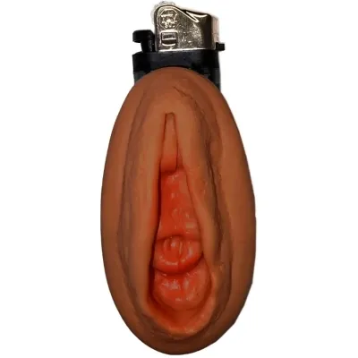 Lighter with an unusual design, shaped like a vulva.