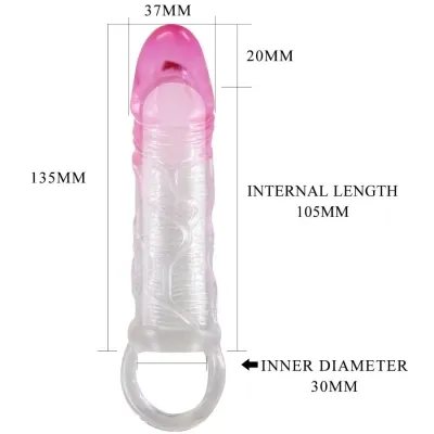 Odes Realistic 2cm Penis Decoy Sleeve Pink – Pretty Love