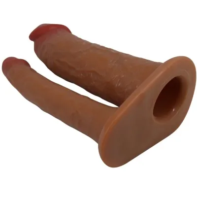 Yairon Doppel Penishülle mit 4cm Verlängerung Braun – Pretty Love