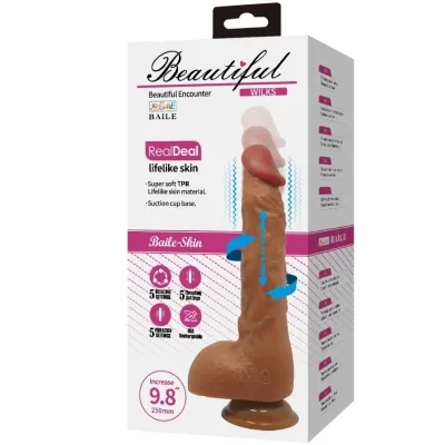 Beautiful Wilks Vibrator 5 Modes 25cm Brown | Bailey