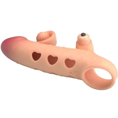 Vibrating Penis Sleeve Natural – Romance
