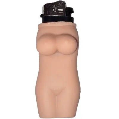 Lighter in the shape of a naked human torso.