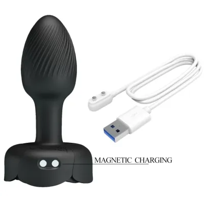 Olman Anal Plug with LED Light Black 8.8cm – Pretty Love