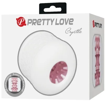 Crystal Male Masturbator White – Pretty Love