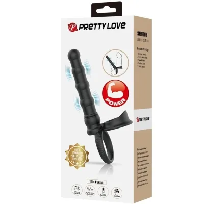 Tatum Vibro Penis Ring with Plug, 10 Modes, Black – Pretty Love
