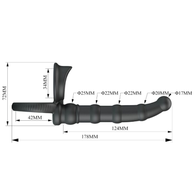 PRETTY LOVE - TATUM VIBRIERENDER PENISRING MIT STECKER 10 VIBRATIONEN SCHWARZ