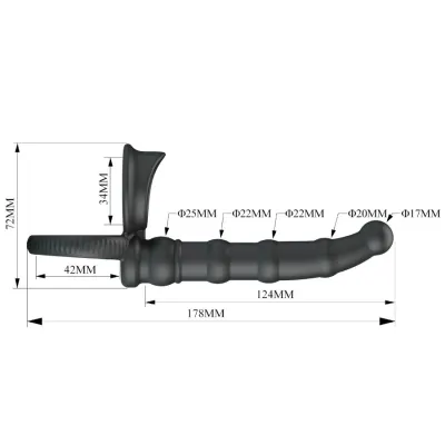 Tatum Vibro Penis Ring with Plug, 10 Modes, Black – Pretty Love