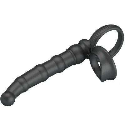 Tatum Vibro Penis Ring with Plug, 10 Modes, Black – Pretty Love