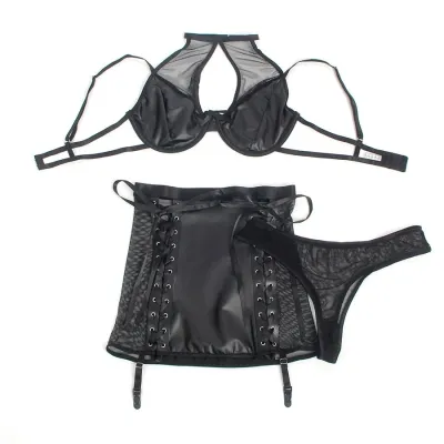 Leather Bra and Skirt Set Black L/XL – Subblime