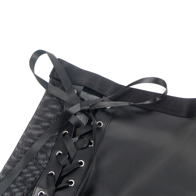 SUBBLIME - 957599 LEDER-BH UND ROCK-SET SCHWARZ L/XL