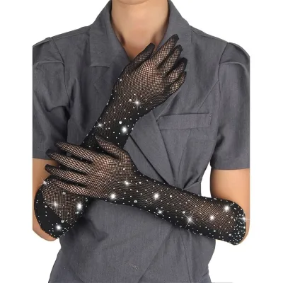 957469shine Transparent Gloves Black S/M – Subblime