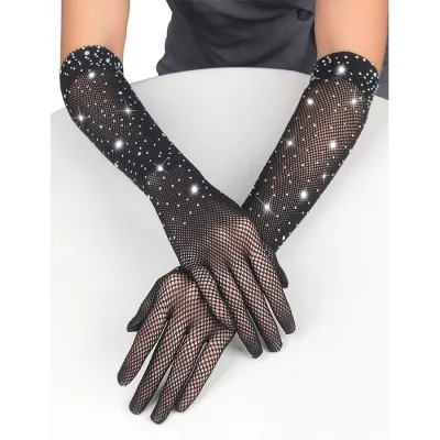 957469shine Transparent Gloves Black S/M – Subblime