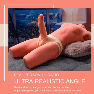 XISE - JASON HALBKÖRPER REALISTISCHER MÄNNLICHER TORSO MIT STOSS UND VIBRATION 55 CM