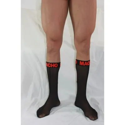 Dünne Socken Einheits Schwarz/Rot – Macho