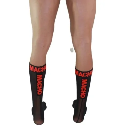 Dünne Socken Einheits Schwarz/Rot – Macho