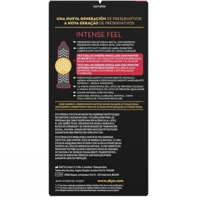 SKYN - KONDOM MIT INTENSIVEM GEFÜHL UND STRUKTURIERTEM WELLENDESIGN, 10 EINHEITEN