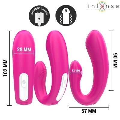 Janet Doppelter U-Förmiger Stimulator Rosa | Intense
