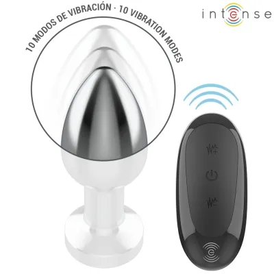 Anal Plug 10 Modi Metall Mit Fernbedienung M – Intense