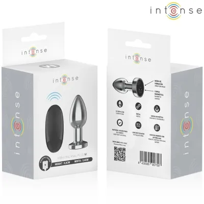 Anal Plug 10 Modi Metall Mit Fernbedienung M – Intense
