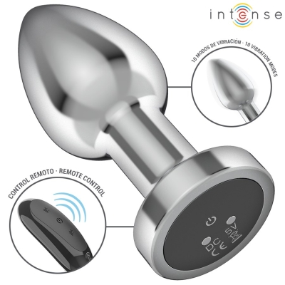 Intense - Anal Plug 10 Vibrationen Metall Mit Fernbedienung M