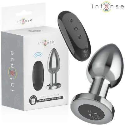 Anal Plug 10 Modes Metal With Remote Control L – Intense