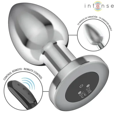 Anal Plug 10 Modes Metal With Remote Control L – Intense