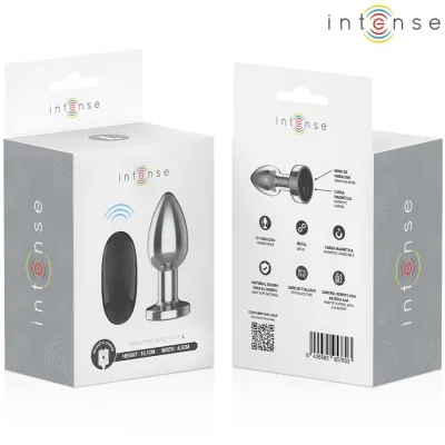 Anal Plug 10 Modes Metal With Remote Control L – Intense