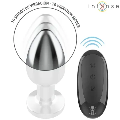 Anal Plug 10 Modes Metal With Remote Control L – Intense